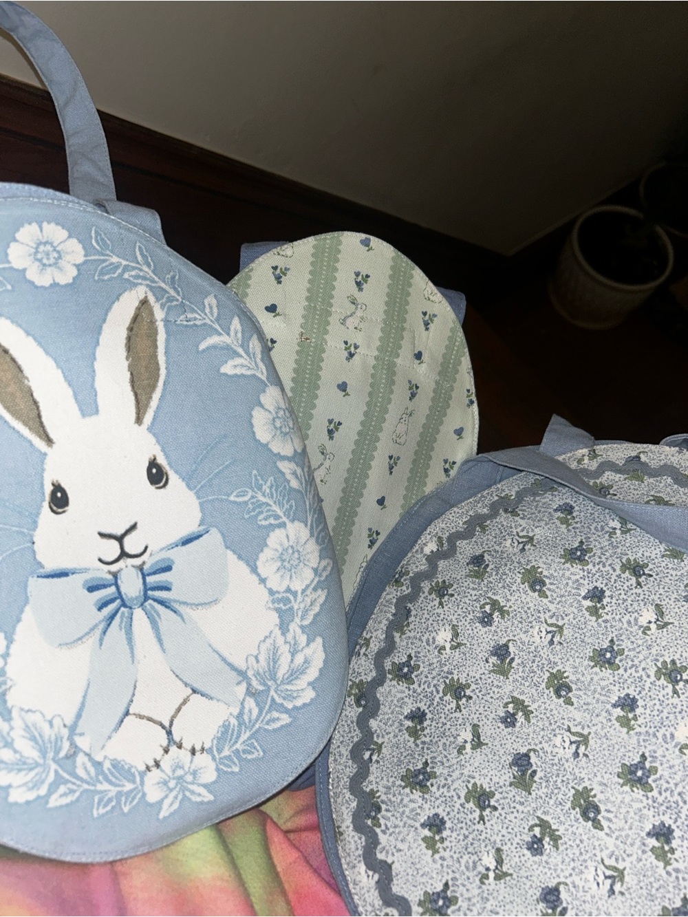 Laura Ashley Blue Bunny Quilted Kids Bag Trio 3pcs